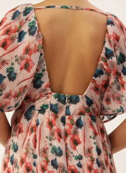 Multicoloured Pleated Georgette Jumpsuit After Six Wear -Indo Clothing Shop Multicoloured Pleated Georgette Jumpsuit DRBS02211145 rrc2 1