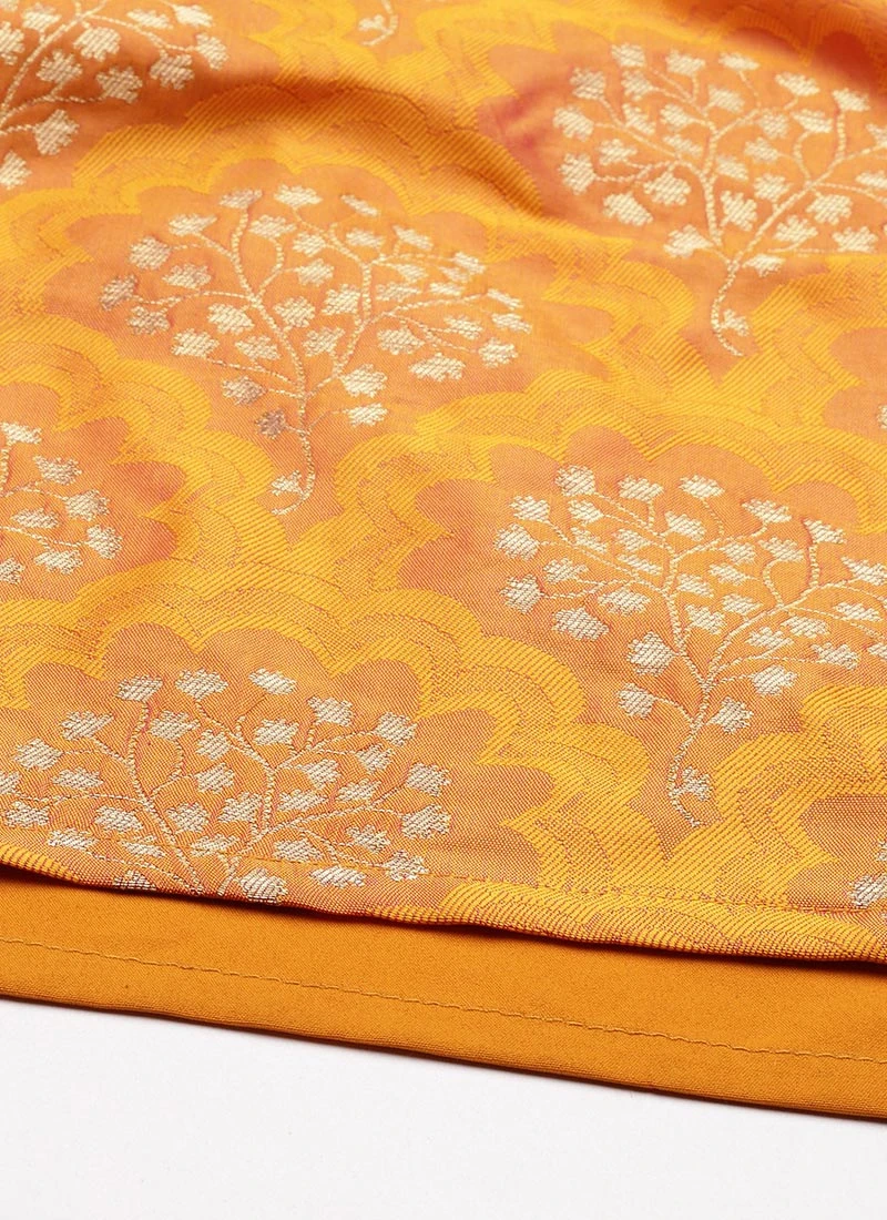 Mustard Kurta N Green Palazzo Set Wedding Wear 8 Mustard Kurta N Green Palazzo Set Wedding Wear - Image 8