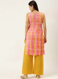 Mustard N Multicolored Embroidered Kurta Set After Six Wear -Indo Clothing Shop Mustard N Multicolored Embroidered Kurta Set KSBS02110839 b