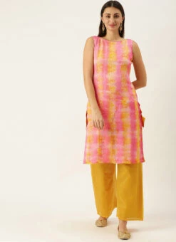Mustard N Multicolored Embroidered Kurta Set After Six Wear -Indo Clothing Shop Mustard N Multicolored Embroidered Kurta Set KSBS02110839 u