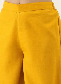 Mustard Printed Rayon Boat Neck Kurta Set After Six Wear -Indo Clothing Shop Mustard Printed Rayon Boat Neck Kurta Set KSBS02009854 rrc2