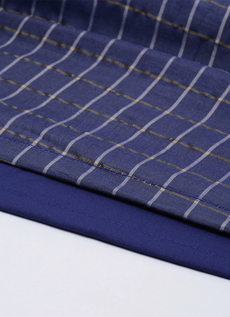 Navy Blue N Beige A Line Kurta Palazzo Set Festive Wear 8 Navy Blue N Beige A Line Kurta Palazzo Set Festive Wear - Image 8