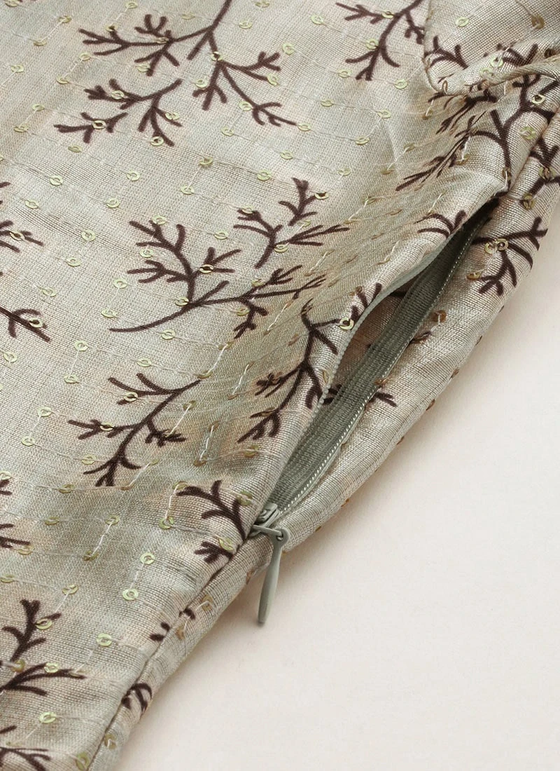 Off White Art Silk Printed Dress After Six Wear 7 Off White Art Silk Printed Dress After Six Wear - Image 7