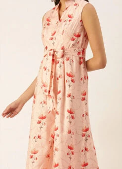 Off White Chanderi Modal Satin Collar Neck Jumpsuit After Six Wear