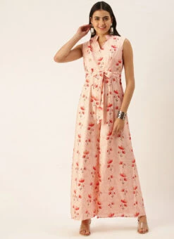 Off White Chanderi Modal Satin Collar Neck Jumpsuit After Six Wear -Indo Clothing Shop Off White Chanderi Modal Satin Collar Neck Jumpsuit DRBS02111127 u