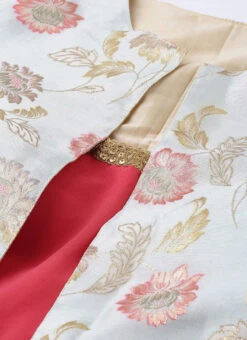 Off White Jacket Style Floor Length Gown Festive Wear 15 Off White Jacket Style Floor Length Gown Festive Wear -Indo Clothing Shop Off White Jacket Style Floor Length Gown IWBS02001252 rrc4