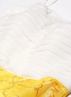 Jacket From Off White N Yellow Foil Printed Gown -Indo Clothing Shop Off White N Yellow Foil Printed Gown IWBS02209689 rrc1