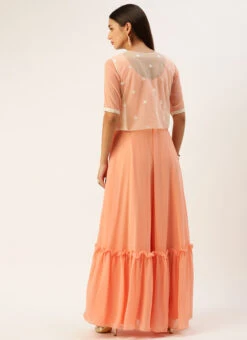 Jacket From Off White Net Embroidered Jacket Style Gown 11 Jacket From Off White Net Embroidered Jacket Style Gown -Indo Clothing Shop Off White Net Embroidered Jacket Style Gown IWBS02301759 b