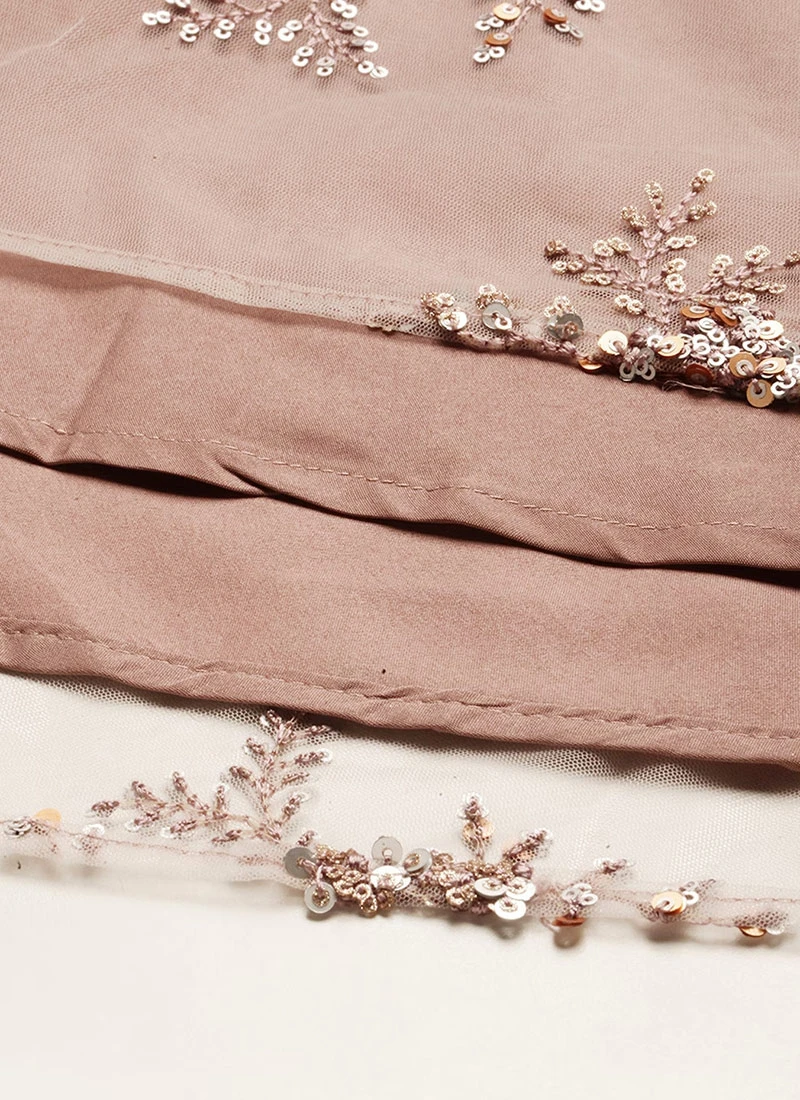 Off White Net Full Circular Skirt Party Wear 7 Off White Net Full Circular Skirt Party Wear - Image 7