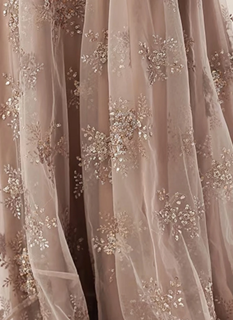 Off White Net Full Circular Skirt Party Wear 8 Off White Net Full Circular Skirt Party Wear - Image 8