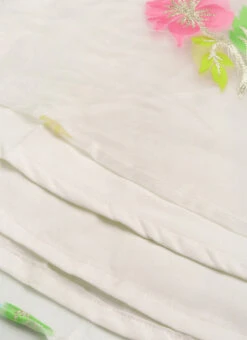 Off White Organza Jacquard Skirt Festive Wear -Indo Clothing Shop Off White Organza Jacquard Skirt WBBS02306396 rrc2