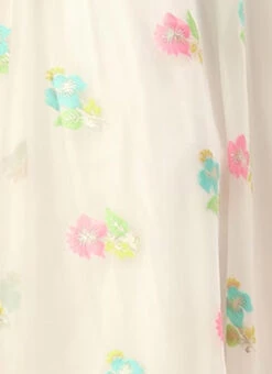 Off White Organza Jacquard Skirt Festive Wear -Indo Clothing Shop Off White Organza Jacquard Skirt WBBS02306396 rrc4