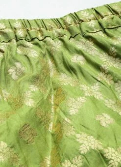 Olive Green Brocade Floor Length Skirt Festive Wear -Indo Clothing Shop Olive Green Brocade Floor Length Skirt WBBS02012674 rrc3