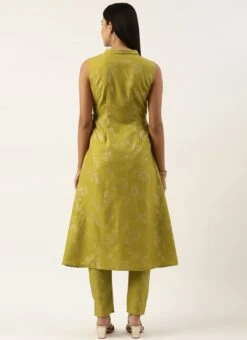 Olive Green Rayon Foil Print Kurta Set After Six Wear Festive Wear 11 Olive Green Rayon Foil Print Kurta Set After Six Wear Festive Wear -Indo Clothing Shop Olive Green Rayon Foil Print Kurta Set KSBS02211256 b 1