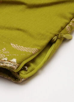 Bottom From Olive Green Rayon Foil Printed Co Ord Set After Six Wear -Indo Clothing Shop Olive Green Rayon Foil Printed Co ord Set IWBS02211126 rrc4