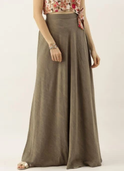 Olive Green Viscose Skirt After Six Wear 10 Olive Green Viscose Skirt After Six Wear -Indo Clothing Shop Olive Green Viscose Skirt WBBS02306477 u