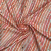 Orange Digital Print Art Silk Fabric