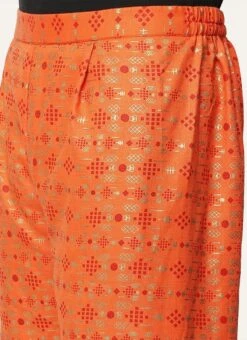 Orange Printed Kurta N Gharara Set Festive Wear 11 Orange Printed Kurta N Gharara Set Festive Wear -Indo Clothing Shop Orange Printed Kurta N Gharara Set KSBS02108666 rrc2