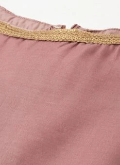 Pale Mauve Satin Boat Neck N Straight Pant Suit Festive Wear -Indo Clothing Shop Pale Mauve Satin Boat Neck N Straight Pant Suit KSBS02009865 rrc1