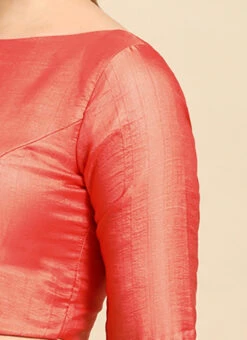 Peach Art Silk Blouse Festive Wear -Indo Clothing Shop Peach Art Silk Blouse BLBS02304991 rrc3