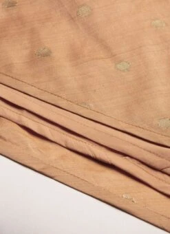 Peach Art Silk Jacquard Ruffled Dress Festive Wear 15 Peach Art Silk Jacquard Ruffled Dress Festive Wear -Indo Clothing Shop Peach Art Silk Jacquard Ruffled Dress DRBS02211144 rrc4