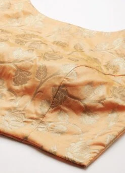 Peach Brocade Blouse Festive Wear Wedding Wear -Indo Clothing Shop Peach Brocade Blouse BLBS02210831 rrc1 1