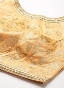 Peach Brocade Half Sleeve Blouse Festive Wear Wedding Wear 12 Peach Brocade Half Sleeve Blouse Festive Wear Wedding Wear -Indo Clothing Shop Peach Brocade Half Sleeve Blouse BLBS02210826 rrc1 1