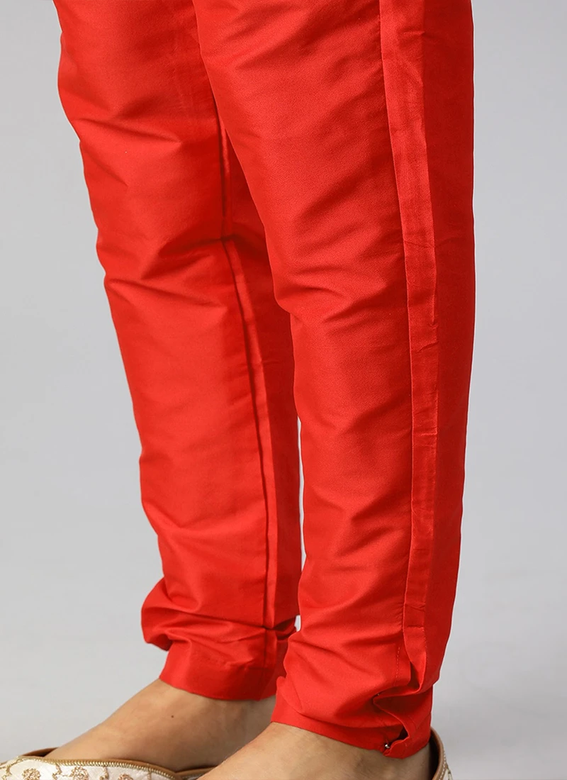 Peach Embroidered Chinon Kurta Set Festive Wear 7 Peach Embroidered Chinon Kurta Set Festive Wear - Image 7