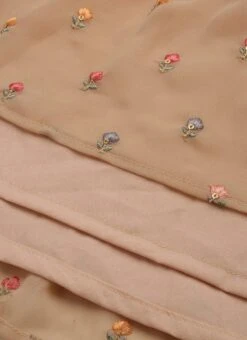 Peach Embroidered Georgette Dress Festive Wear 13 Peach Embroidered Georgette Dress Festive Wear -Indo Clothing Shop Peach Embroidered Georgette Dress DRBS02210931 rrc3