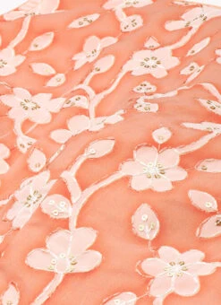 Top From Peach Embroidered Georgette Gharara Suit After Six Wear -Indo Clothing Shop Peach Embroidered Georgette Gharara Suit IWBS02209755 rrc1