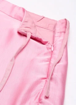 Skirt From Peach Embroidered N Pink Satin Skirt Set After Six Wear -Indo Clothing Shop Peach Embroidered N Pink Satin Skirt Set IWBS02211106 rrc3