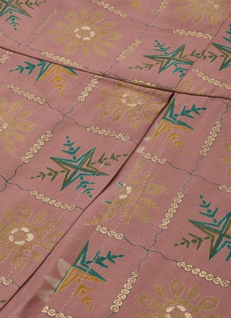 Peach Foil N Skipper Green Kurta Straight Pant Suit After Six Wear 5 Peach Foil N Skipper Green Kurta Straight Pant Suit After Six Wear - Image 5