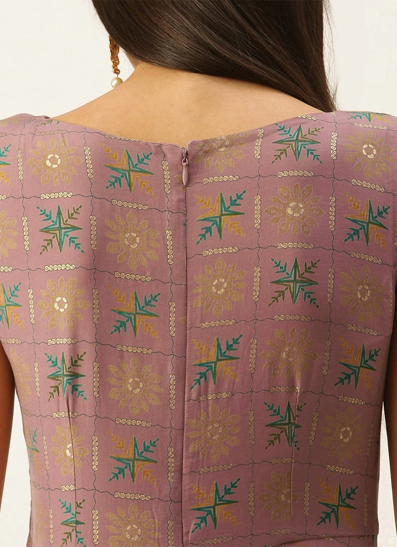 Peach Foil N Skipper Green Kurta Straight Pant Suit After Six Wear 6 Peach Foil N Skipper Green Kurta Straight Pant Suit After Six Wear - Image 6