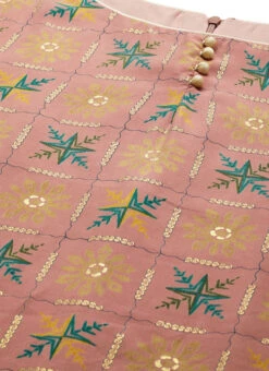 Peach Foil Print N Beige Straight Pant Suit Festive Wear 12 Peach Foil Print N Beige Straight Pant Suit Festive Wear -Indo Clothing Shop Peach Foil Print N Beige Straight Pant Suit KSBS02111139 rrc1