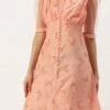 Peach Foil Printed A Line Dress After Six Wear