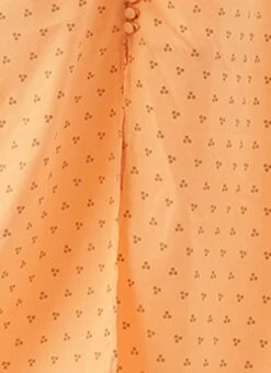 Peach Foil Printed Cotton Maxi Dress After Six Wear Festive Wear -Indo Clothing Shop Peach Foil Printed Cotton Maxi Dress DRBS02206182 rrc3