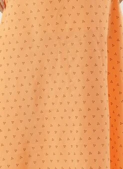 Peach Foil Printed Cotton Maxi Dress After Six Wear Festive Wear -Indo Clothing Shop Peach Foil Printed Cotton Maxi Dress DRBS02206182 rrc4