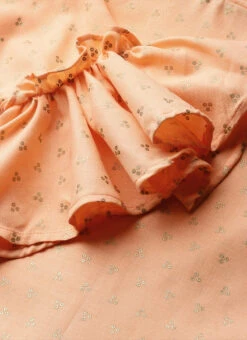 Peach Foil Printed Pleat Style Kurta Set After Six Wear 13 Peach Foil Printed Pleat Style Kurta Set After Six Wear -Indo Clothing Shop Peach Foil Printed Pleat Style Kurta Set KSBS01909991 rrc3