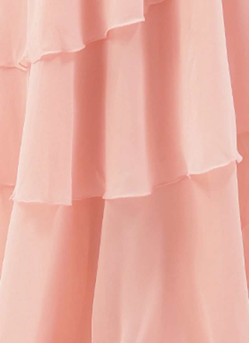 Peach Georgette Embroidered Gown Festive Wear 7 Peach Georgette Embroidered Gown Festive Wear - Image 7