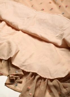 Peach Georgette Embroidered Maxi Dress Festive Wear -Indo Clothing Shop Peach Georgette Embroidered Maxi Dress DRBS02210901 rrc4