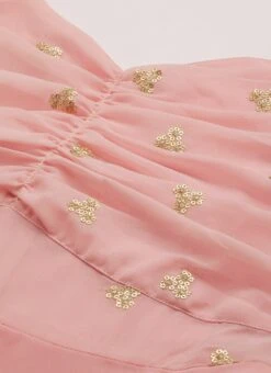 Peach N Pink Embroidered Dress Party Wear 12 Peach N Pink Embroidered Dress Party Wear -Indo Clothing Shop Peach N Pink Embroidered Dress DRBS02206265 rrc1