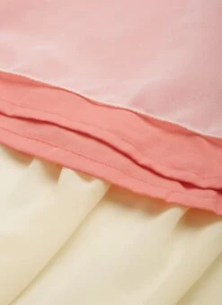 Peach N White Embroidered Tiered Maxi Dress Festive Wear -Indo Clothing Shop Peach N White Embroidered Tiered Maxi Dress DRBS02206302 rrc3