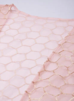 Peach Pleated Georgette Gown N Embroidered Jacket Party Wear -Indo Clothing Shop Peach Pleated Georgette Gown N Embroidered Jacket IWBS02304051 rrc2