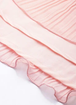 Peach Pleated Georgette Gown N Embroidered Jacket Party Wear -Indo Clothing Shop Peach Pleated Georgette Gown N Embroidered Jacket IWBS02304051 rrc4