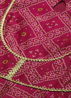 Pink Art Silk Digital Fabric Kruta Set Festive Wear -Indo Clothing Shop Pink Art Silk Digital Fabric Kruta Set KSBS02205906 rrc1