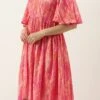Pink Bell Sleeve Dress After Six Wear