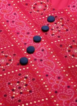 Pink Chanderi Art Silk A Line Kurta Set Festive Wear -Indo Clothing Shop Pink Chanderi Art Silk A Line Kurta Set KSBS02202372 rrc1