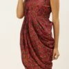 Pink Chanderi Art Silk Maxi Dress Festive Wear