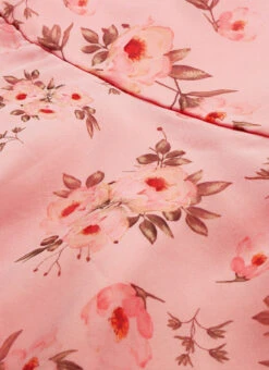 Pink Digital Printed Organza Knee Length Dress After Six Wear 11 Pink Digital Printed Organza Knee Length Dress After Six Wear -Indo Clothing Shop Pink Digital Printed Organza Knee Length Dress DRBS02109755 rrc1