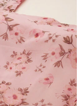 Pink Digital Printed Organza Kurta Set Festive Wear -Indo Clothing Shop Pink Digital Printed Organza Kurta Set KSBS02109740 rrc1